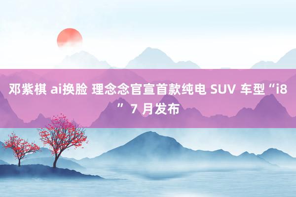 邓紫棋 ai换脸 理念念官宣首款纯电 SUV 车型“i8” 7 月发布