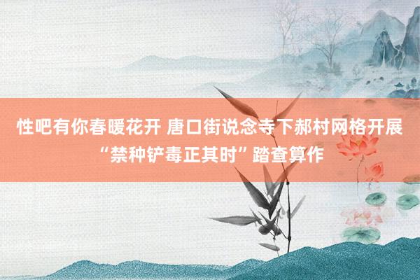 性吧有你春暖花开 唐口街说念寺下郝村网格开展“禁种铲毒正其时”踏查算作